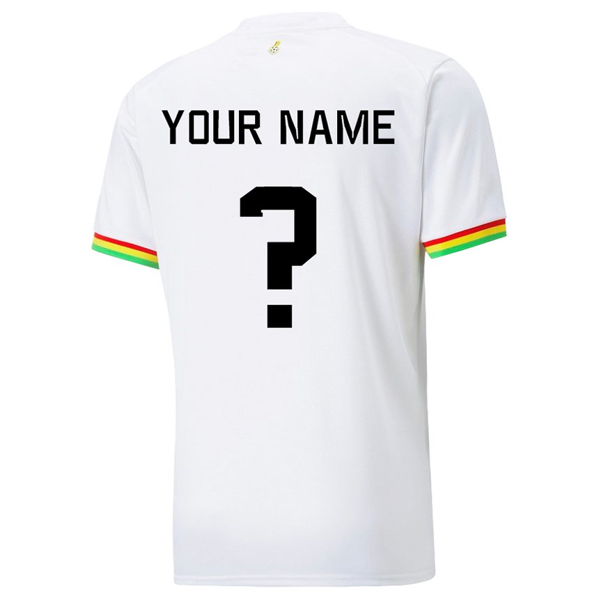 Niño Camiseta Ghana Su Nombre #0 Blanco 1ª Equipación 22-24 La Camisa Chile