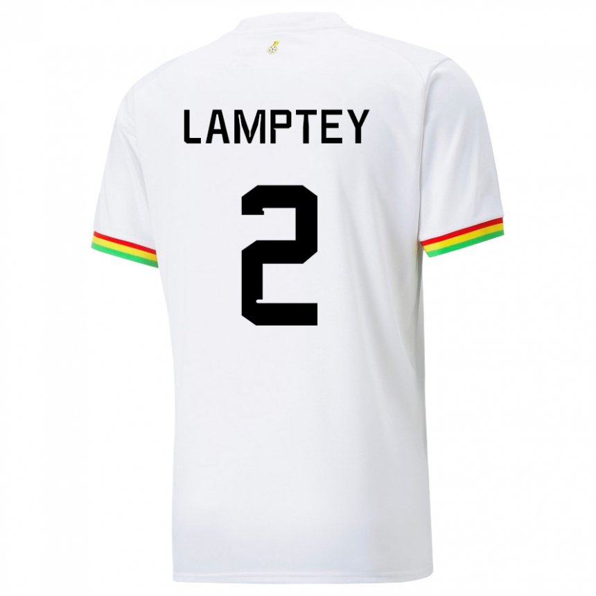 Niño Camiseta Ghana Tariq Lamptey #2 Blanco 1ª Equipación 22-24 La Camisa Chile