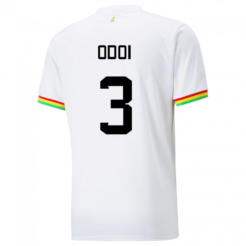 Niño Camiseta Ghana Denis Odoi #3 Blanco 1ª Equipación 22-24 La Camisa Chile