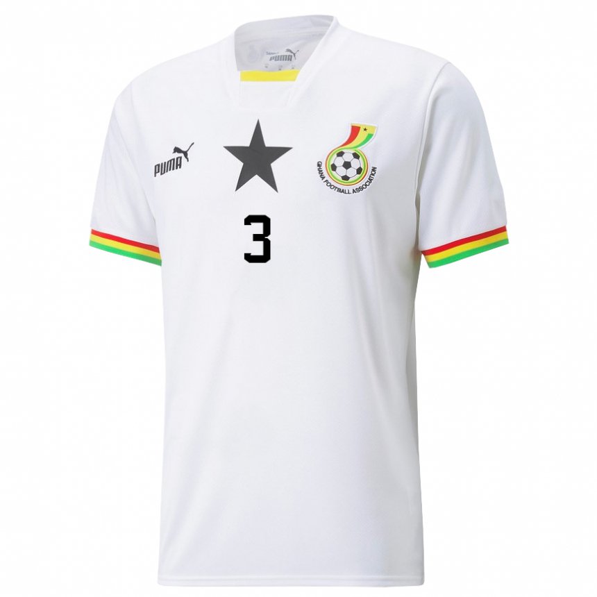 Niño Camiseta Ghana Denis Odoi #3 Blanco 1ª Equipación 22-24 La Camisa Chile