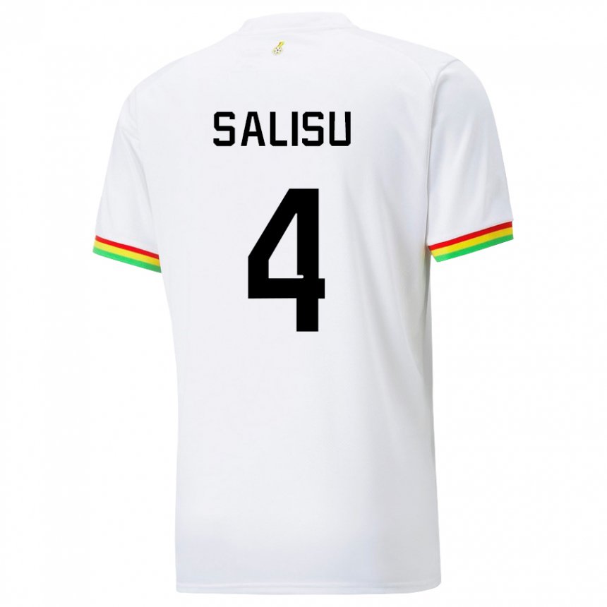 Niño Camiseta Ghana Mohammed Salisu #4 Blanco 1ª Equipación 22-24 La Camisa Chile