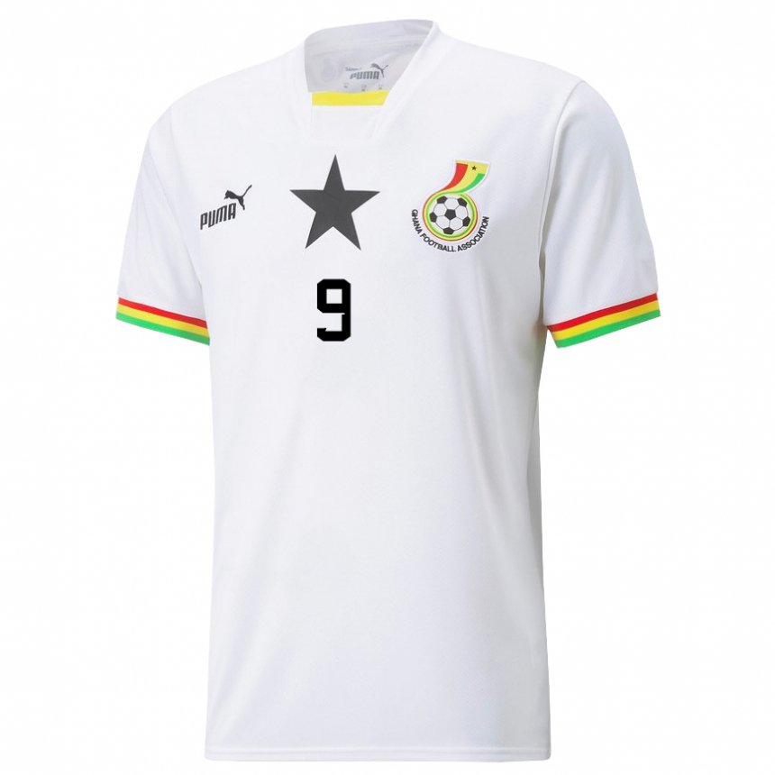 Niño Camiseta Ghana Jordan Ayew #9 Blanco 1ª Equipación 22-24 La Camisa Chile