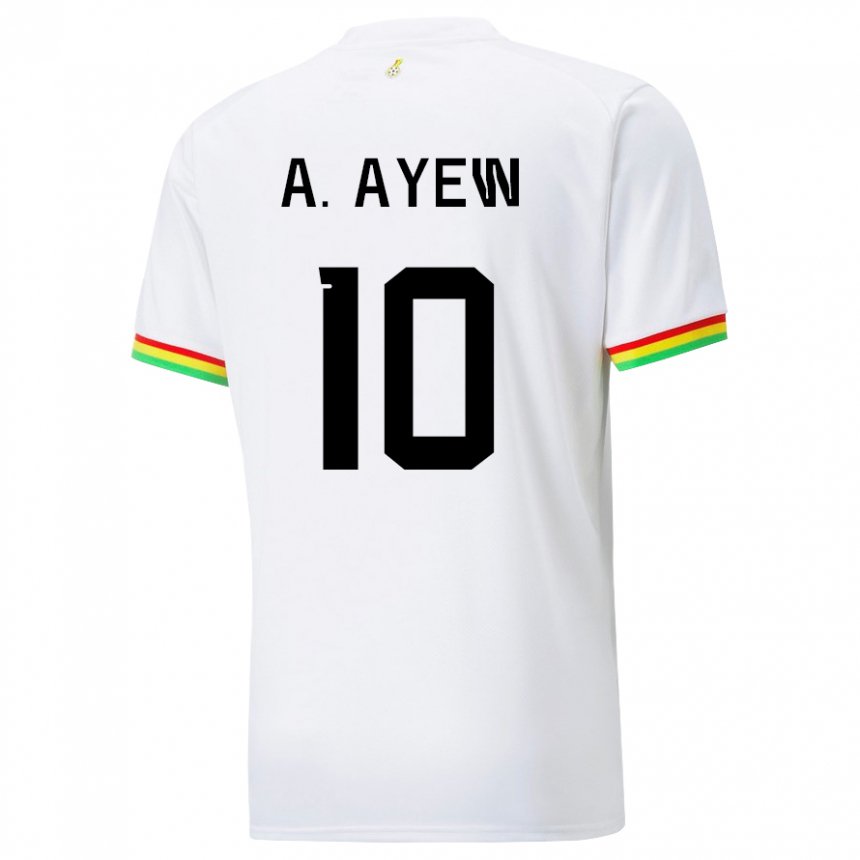 Niño Camiseta Ghana Andre Ayew #10 Blanco 1ª Equipación 22-24 La Camisa Chile