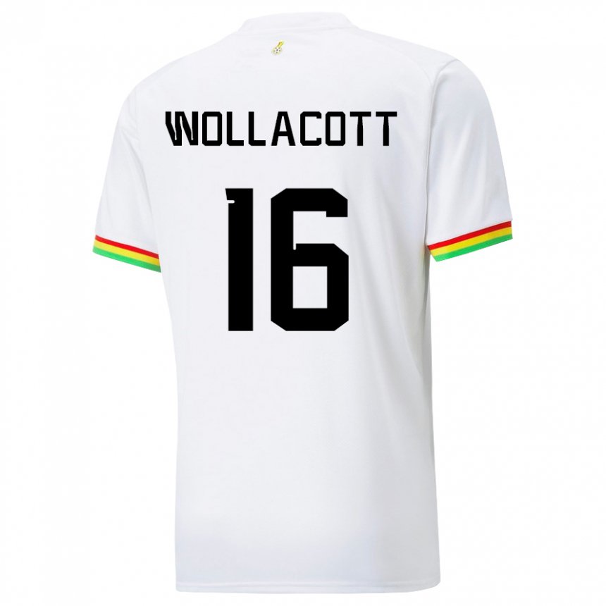 Niño Camiseta Ghana Joe Wollacott #16 Blanco 1ª Equipación 22-24 La Camisa Chile
