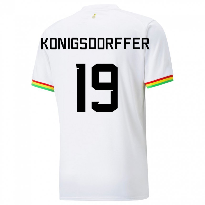 Niño Camiseta Ghana Ransford-yeboah Konigsdorffer #19 Blanco 1ª Equipación 22-24 La Camisa Chile