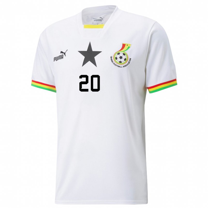 Niño Camiseta Ghana Mohammed Kudus #20 Blanco 1ª Equipación 22-24 La Camisa Chile