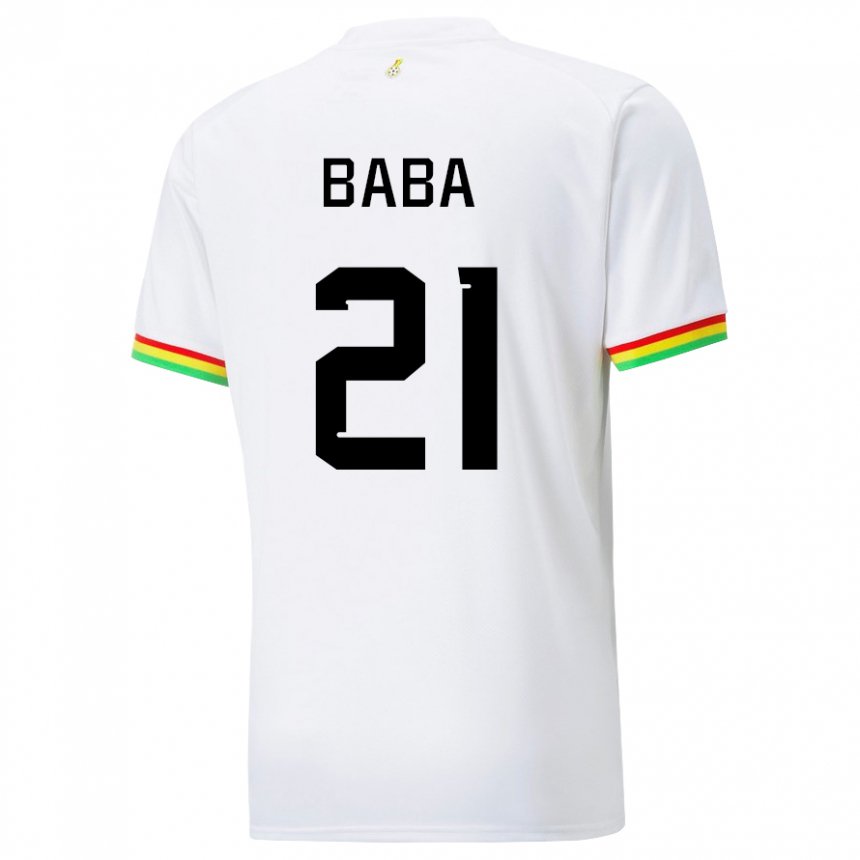 Niño Camiseta Ghana Iddrisu Baba #21 Blanco 1ª Equipación 22-24 La Camisa Chile