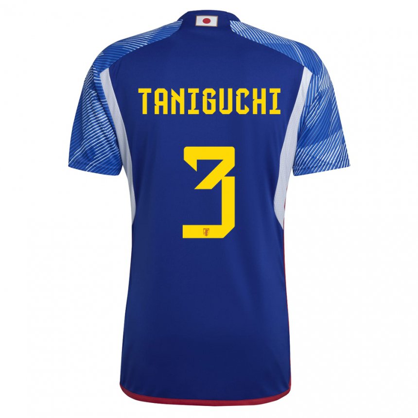 Niño Camiseta Japón Shogo Taniguchi #3 Azul Real 1ª Equipación 22-24 La Camisa Chile