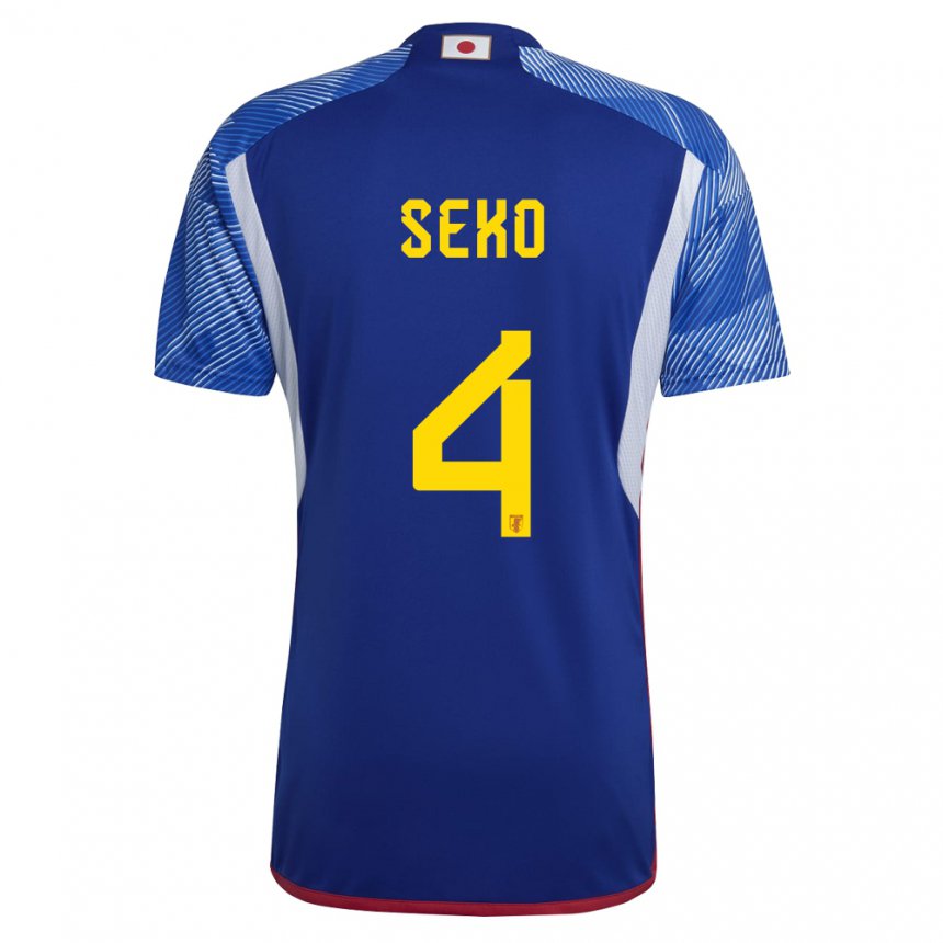 Niño Camiseta Japón Ayumu Seko #4 Azul Real 1ª Equipación 22-24 La Camisa Chile