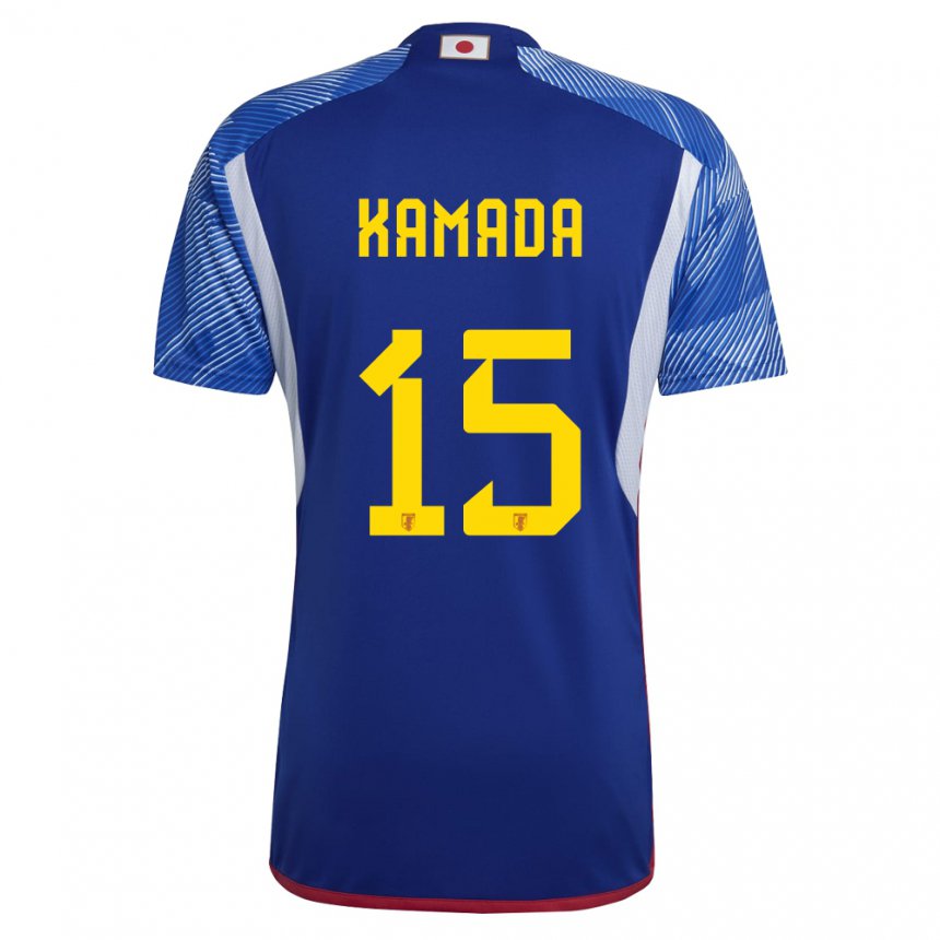 Niño Camiseta Japón Daichi Kamada #15 Azul Real 1ª Equipación 22-24 La Camisa Chile