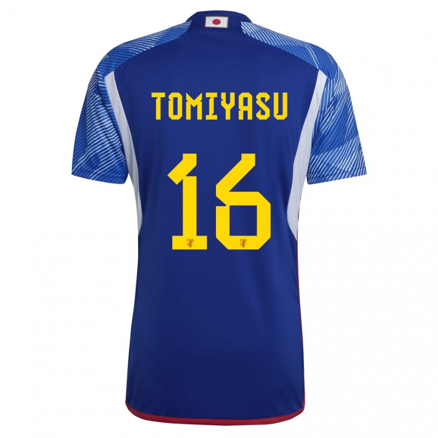 Niño Camiseta Japón Takehiro Tomiyasu #16 Azul Real 1ª Equipación 22-24 La Camisa Chile