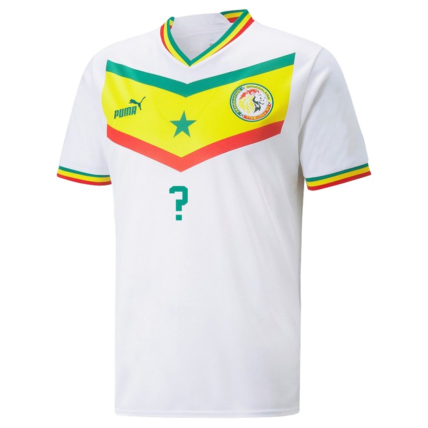 Niño Camiseta Senegal Su Nombre #0 Blanco 1ª Equipación 22-24 La Camisa Chile