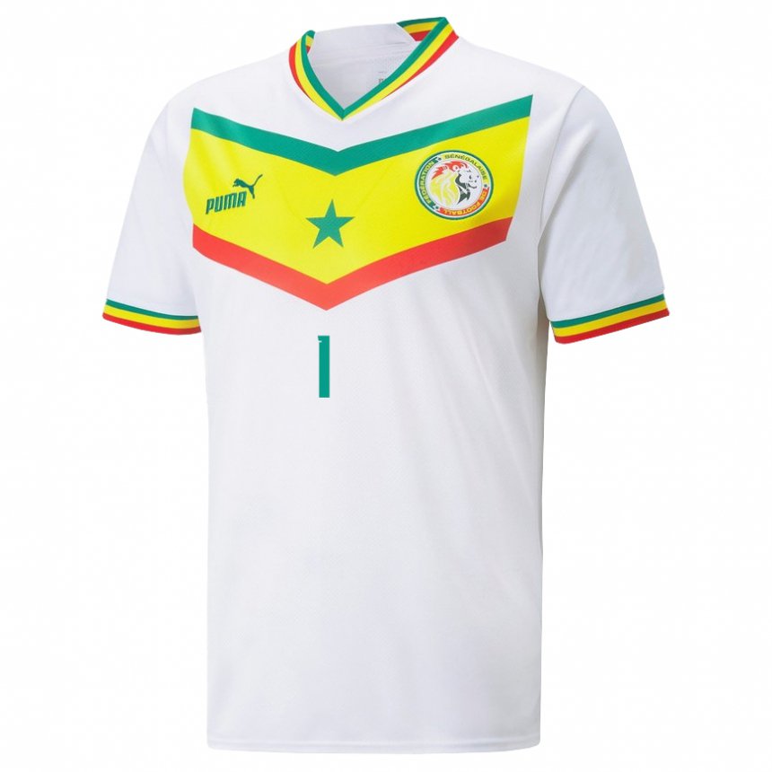 Niño Camiseta Senegal Timothy Dieng #1 Blanco 1ª Equipación 22-24 La Camisa Chile