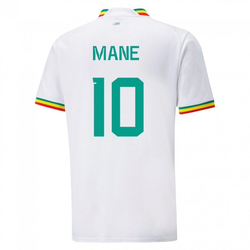 Niño Camiseta Senegal Sadio Mane #10 Blanco 1ª Equipación 22-24 La Camisa Chile