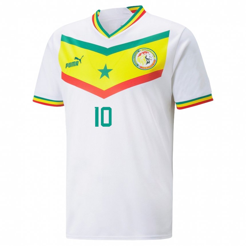 Niño Camiseta Senegal Sadio Mane #10 Blanco 1ª Equipación 22-24 La Camisa Chile