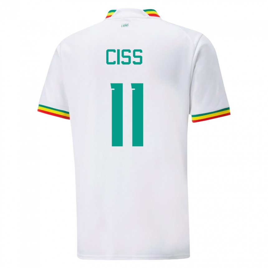 Niño Camiseta Senegal Pathe Ciss #11 Blanco 1ª Equipación 22-24 La Camisa Chile