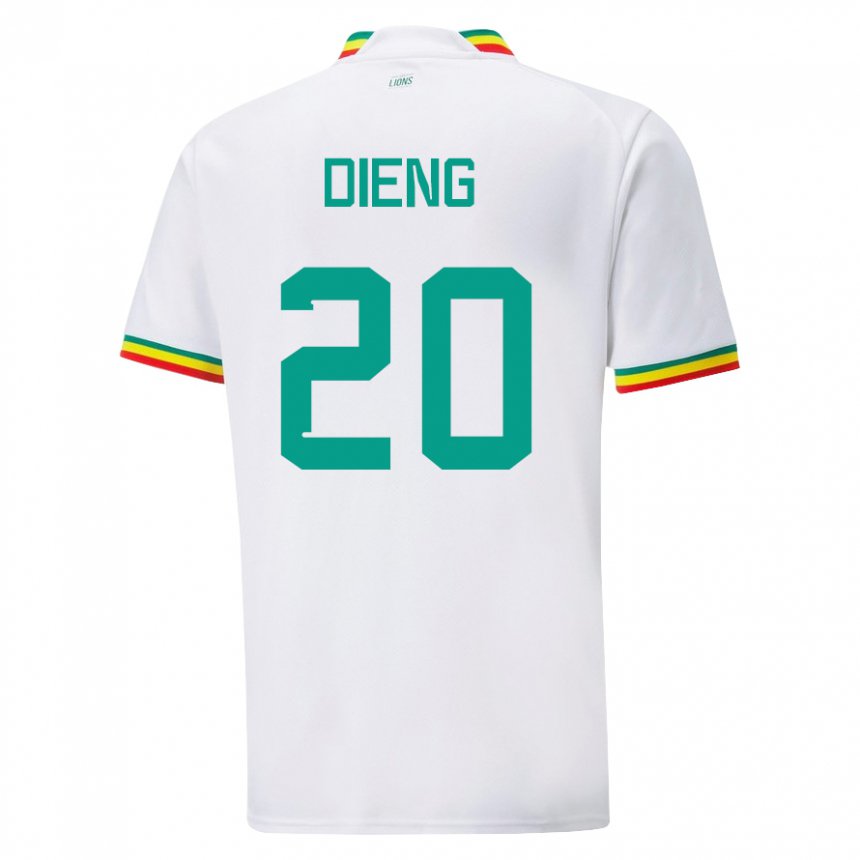 Niño Camiseta Senegal Bamba Dieng #20 Blanco 1ª Equipación 22-24 La Camisa Chile