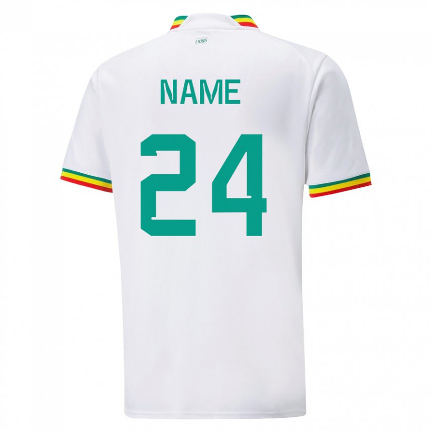 Niño Camiseta Senegal Moustapha Name #24 Blanco 1ª Equipación 22-24 La Camisa Chile