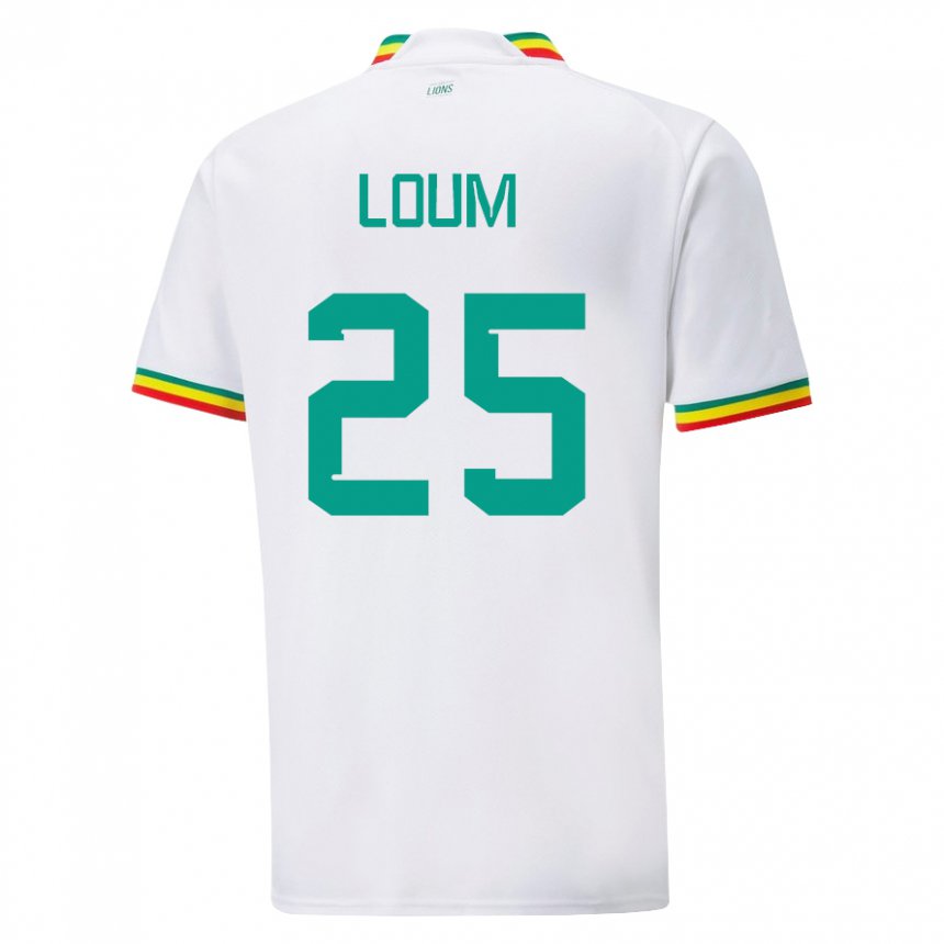 Niño Camiseta Senegal Mamadou Loum #25 Blanco 1ª Equipación 22-24 La Camisa Chile