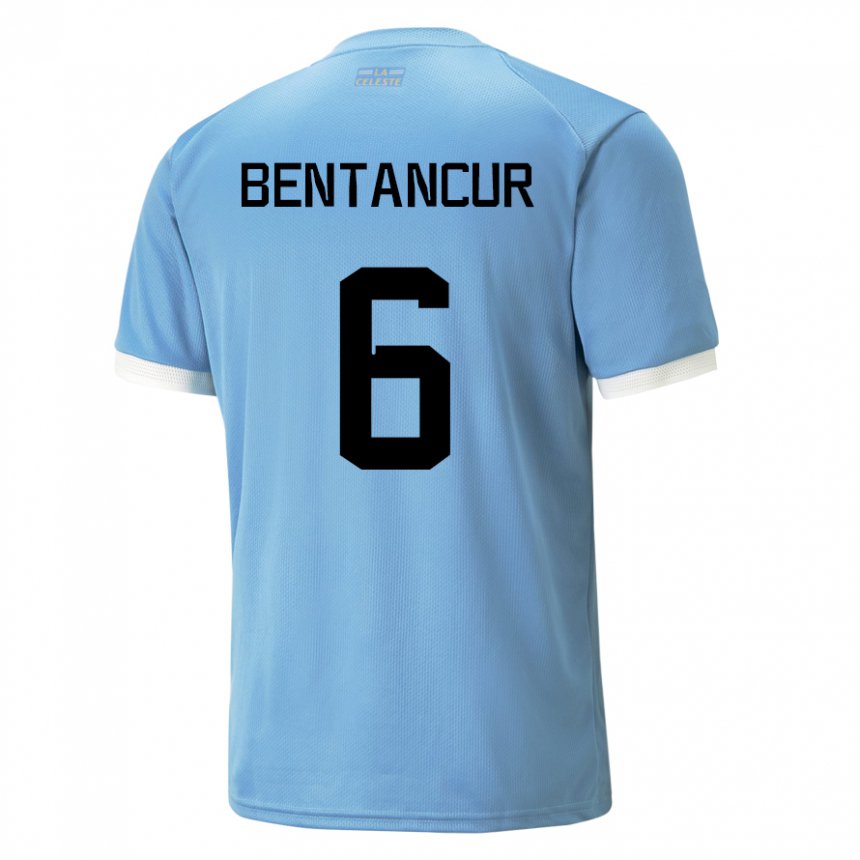 Niño Camiseta Uruguay Rodrigo Bentancur #6 Azul 1ª Equipación 22-24 La Camisa Chile