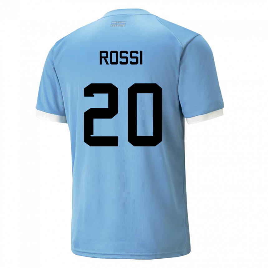 Niño Camiseta Uruguay Diego Rossi #20 Azul 1ª Equipación 22-24 La Camisa Chile