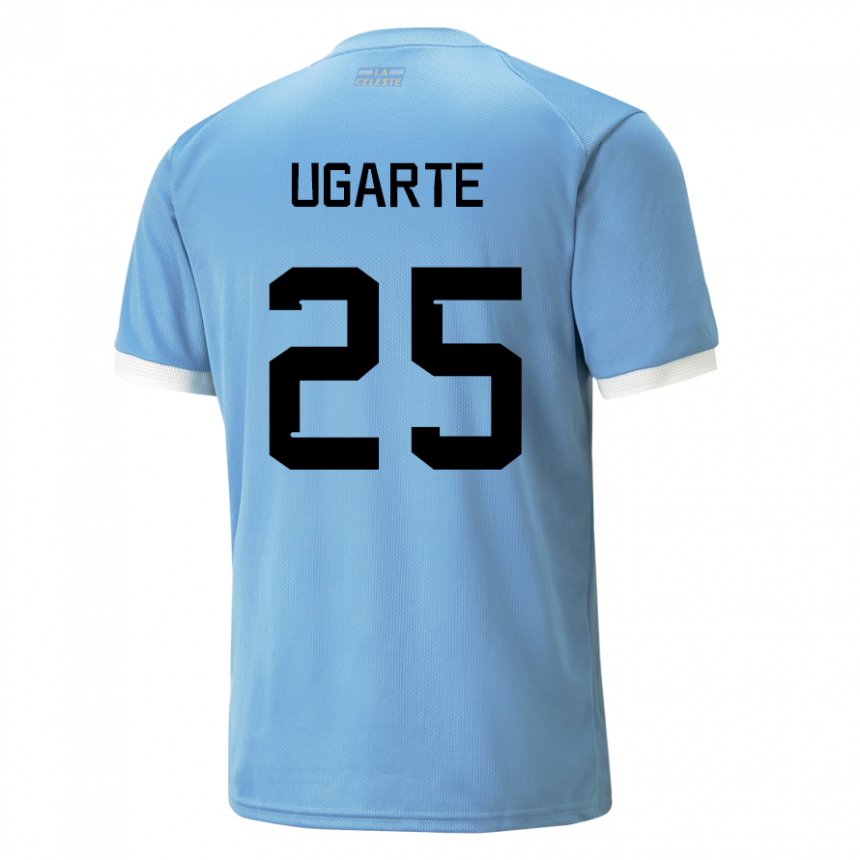 Niño Camiseta Uruguay Manuel Ugarte #25 Azul 1ª Equipación 22-24 La Camisa Chile