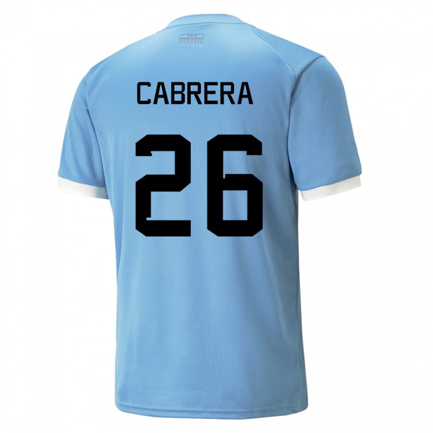 Niño Camiseta Uruguay Leandro Cabrera #26 Azul 1ª Equipación 22-24 La Camisa Chile