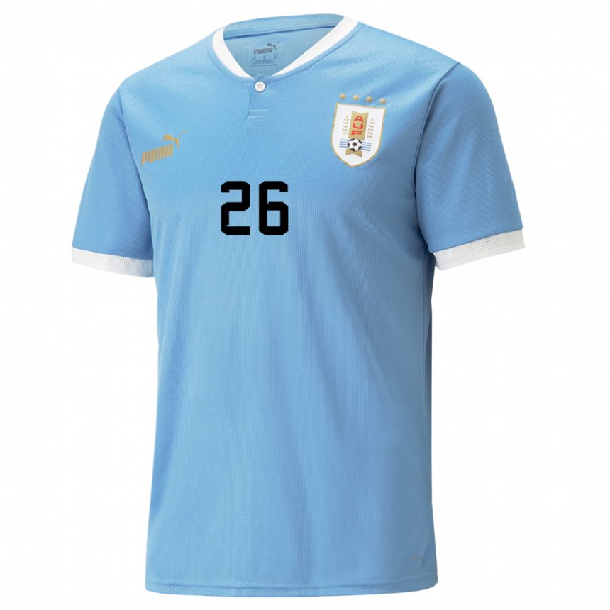 Niño Camiseta Uruguay Leandro Cabrera #26 Azul 1ª Equipación 22-24 La Camisa Chile