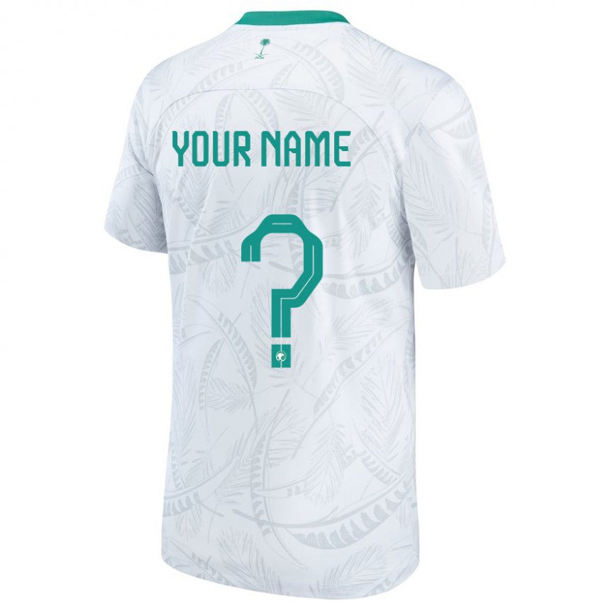 Niño Camiseta Arabia Saudita Su Nombre #0 Blanco 1ª Equipación 22-24 La Camisa Chile
