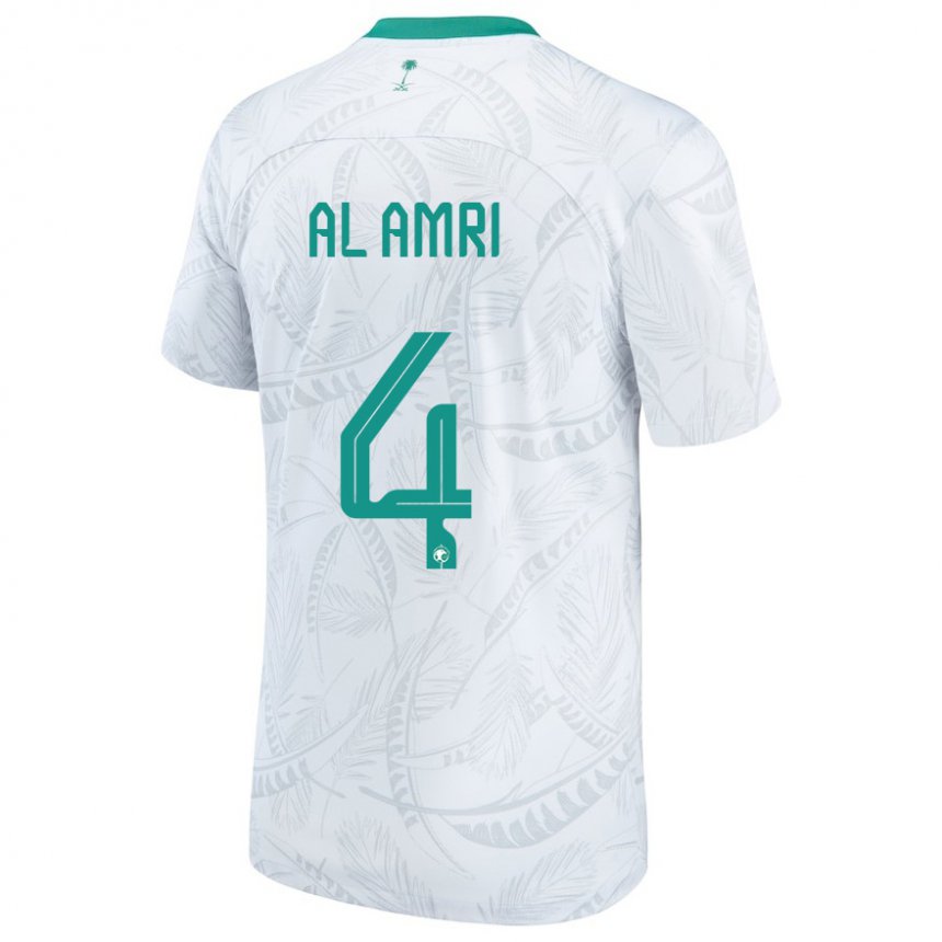 Niño Camiseta Arabia Saudita Abdulelah Al Amri #4 Blanco 1ª Equipación 22-24 La Camisa Chile