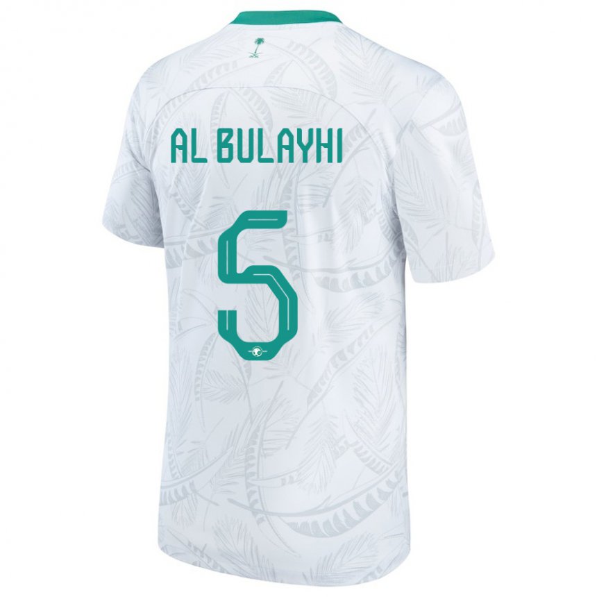 Niño Camiseta Arabia Saudita Ali Al Bulayhi #5 Blanco 1ª Equipación 22-24 La Camisa Chile