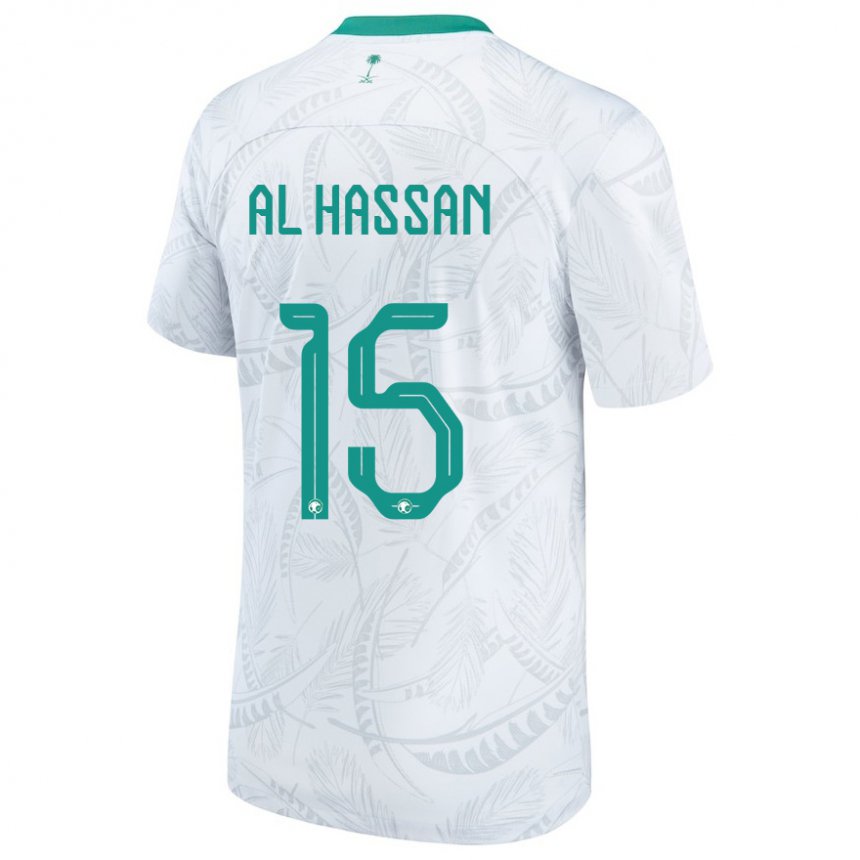 Niño Camiseta Arabia Saudita Ali Al Hassan #15 Blanco 1ª Equipación 22-24 La Camisa Chile