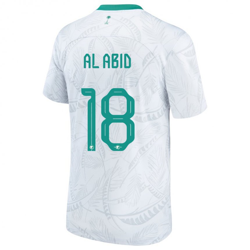 Niño Camiseta Arabia Saudita Nawaf Al Abid #18 Blanco 1ª Equipación 22-24 La Camisa Chile