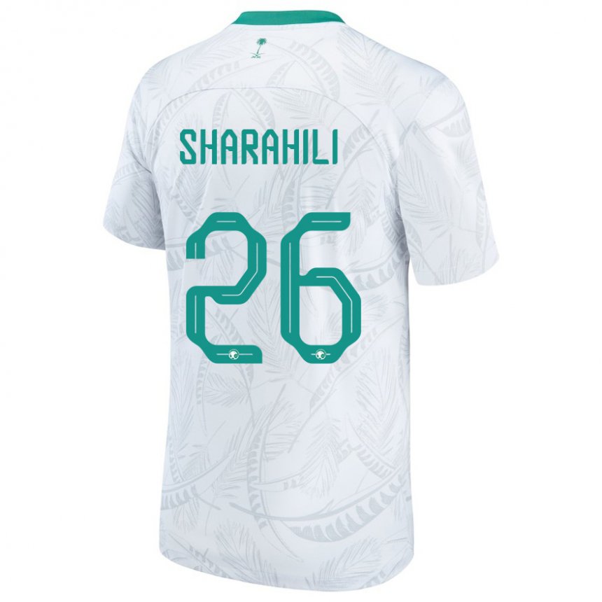 Niño Camiseta Arabia Saudita Riyadh Sharahili #26 Blanco 1ª Equipación 22-24 La Camisa Chile