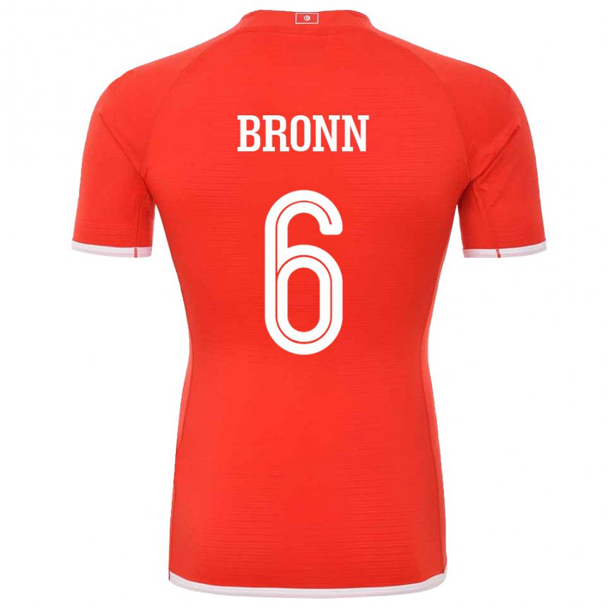 Niño Camiseta Túnez Dylan Bronn #6 Rojo 1ª Equipación 22-24 La Camisa Chile