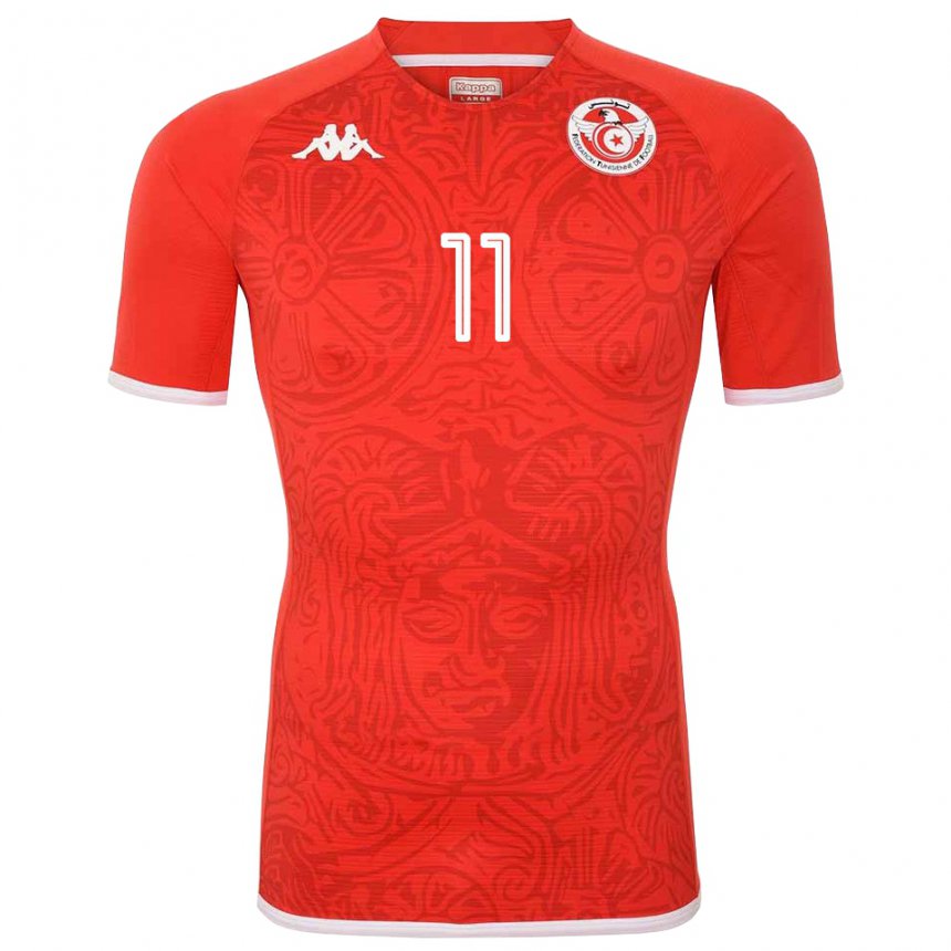 Niño Camiseta Túnez Taha Yassine Khenissi #11 Rojo 1ª Equipación 22-24 La Camisa Chile