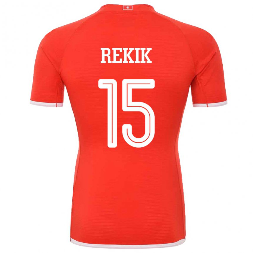 Niño Camiseta Túnez Omar Rekik #15 Rojo 1ª Equipación 22-24 La Camisa Chile