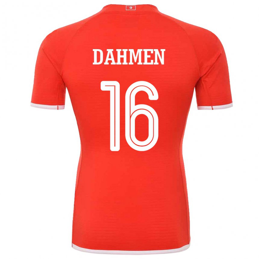 Niño Camiseta Túnez Aymen Dahmen #16 Rojo 1ª Equipación 22-24 La Camisa Chile