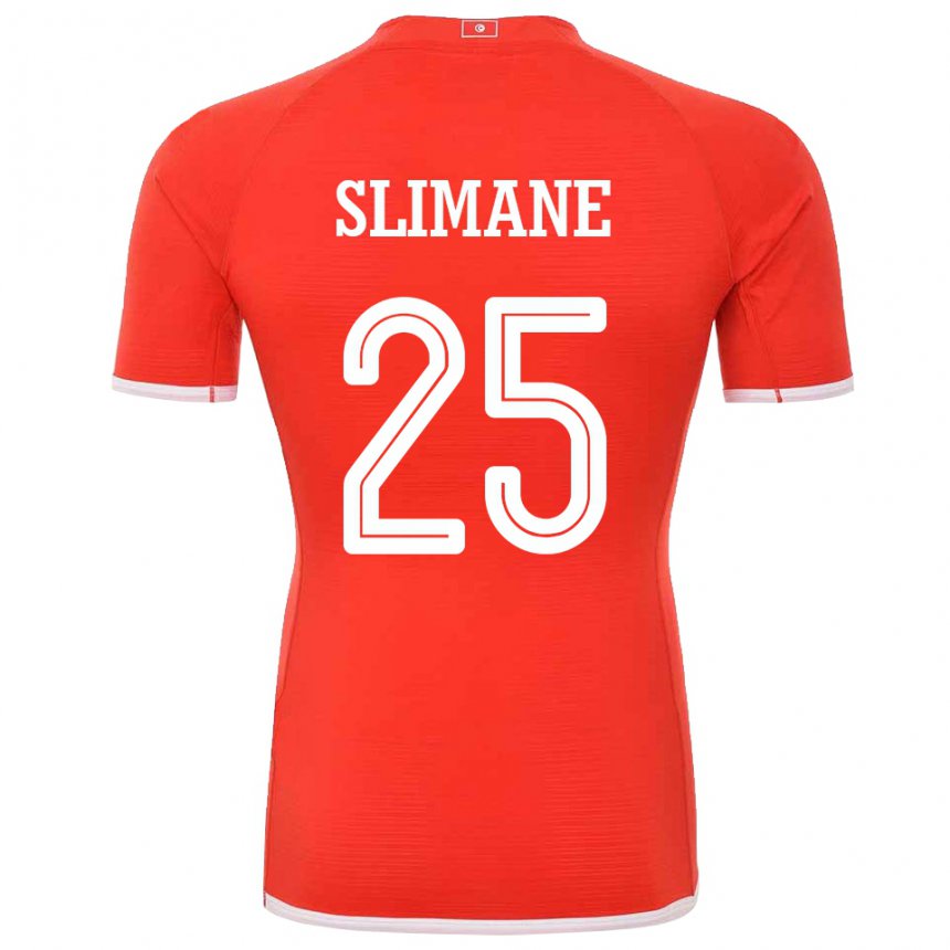 Niño Camiseta Túnez Anis Ben Slimane #25 Rojo 1ª Equipación 22-24 La Camisa Chile