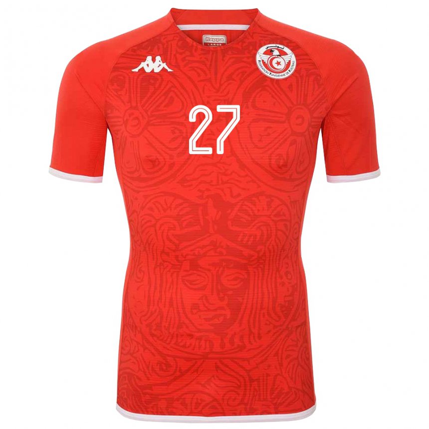 Niño Camiseta Túnez Issam Jebali #27 Rojo 1ª Equipación 22-24 La Camisa Chile