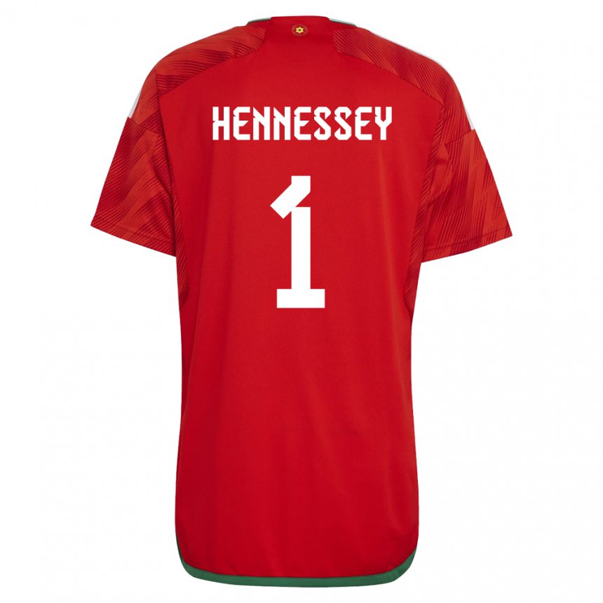 Niño Camiseta Gales Wayne Hennessey #1 Rojo 1ª Equipación 22-24 La Camisa Chile