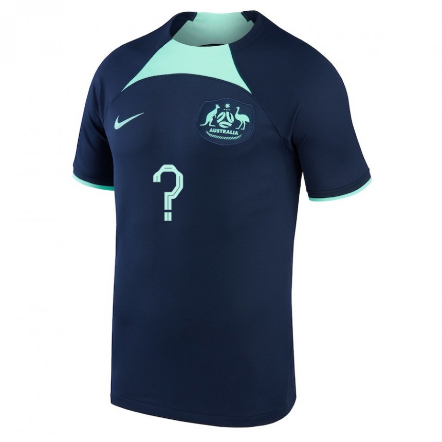 Niño Camiseta Australia Su Nombre #0 Azul Oscuro 2ª Equipación 22-24 La Camisa Chile