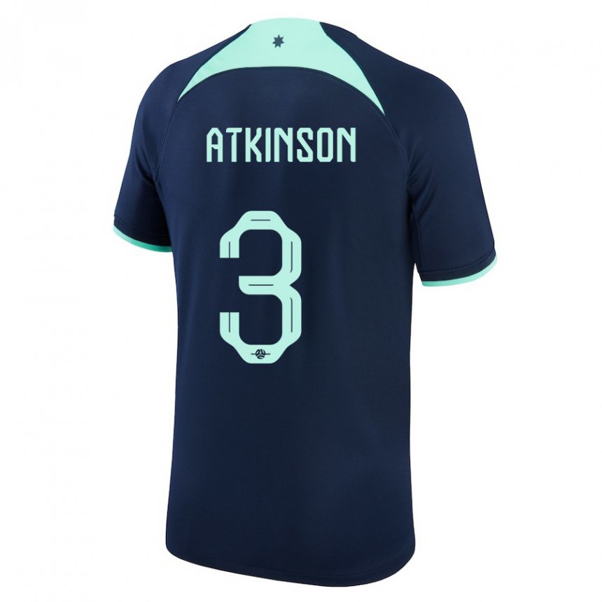 Niño Camiseta Australia Nathaniel Atkinson #3 Azul Oscuro 2ª Equipación 22-24 La Camisa Chile