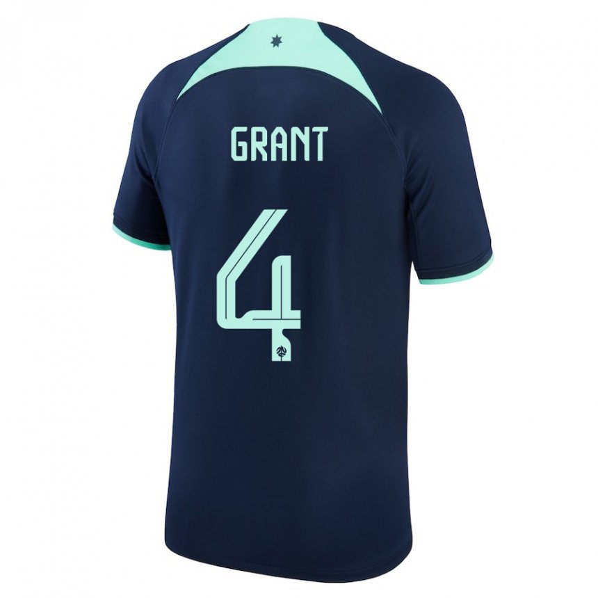 Niño Camiseta Australia Rhyan Grant #4 Azul Oscuro 2ª Equipación 22-24 La Camisa Chile