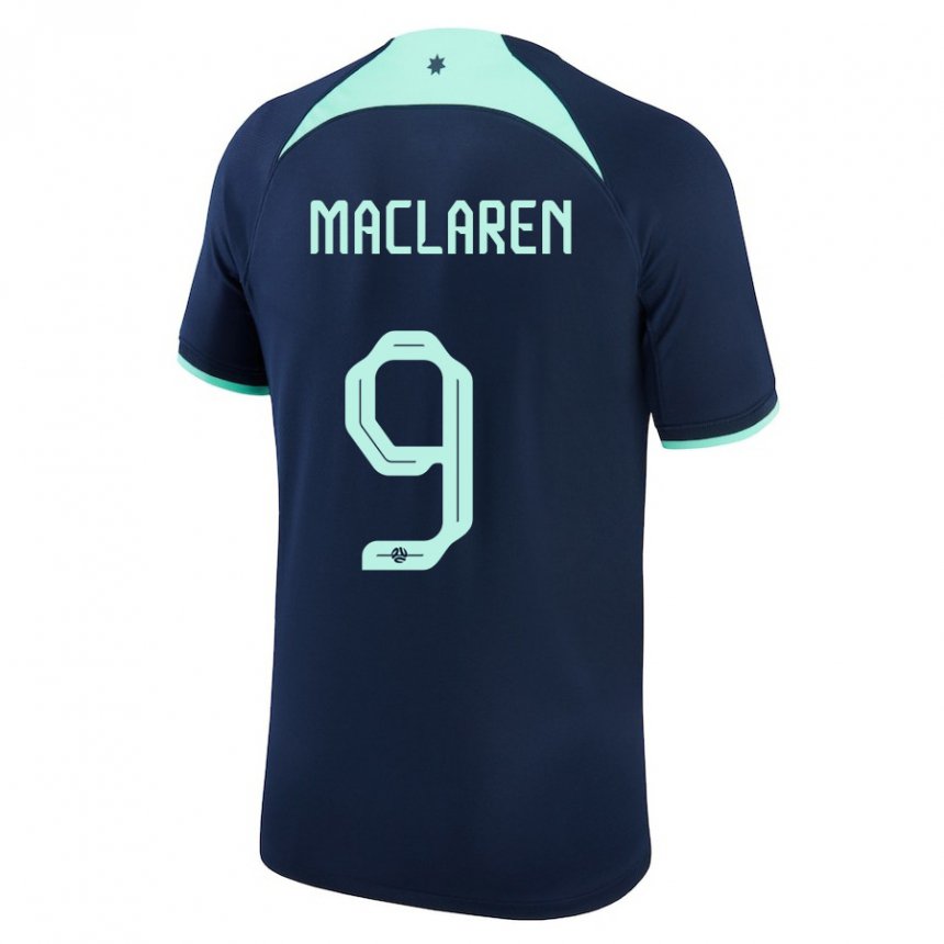 Niño Camiseta Australia Jamie Maclaren #9 Azul Oscuro 2ª Equipación 22-24 La Camisa Chile