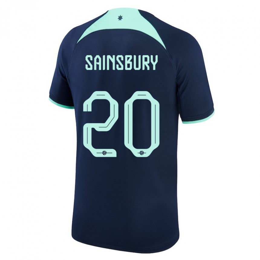 Niño Camiseta Australia Trent Sainsbury #20 Azul Oscuro 2ª Equipación 22-24 La Camisa Chile