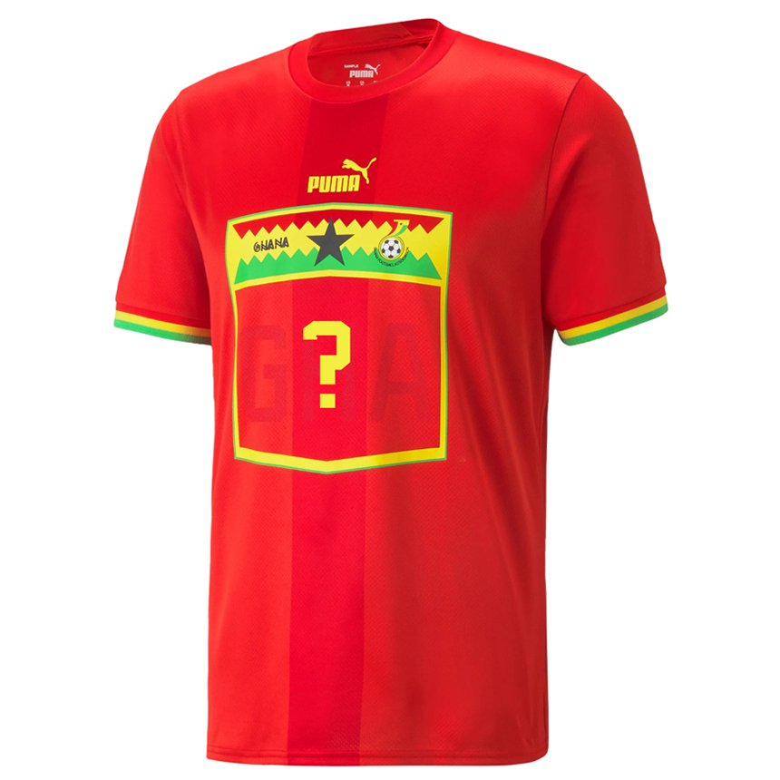 Niño Camiseta Ghana Su Nombre #0 Rojo 2ª Equipación 22-24 La Camisa Chile