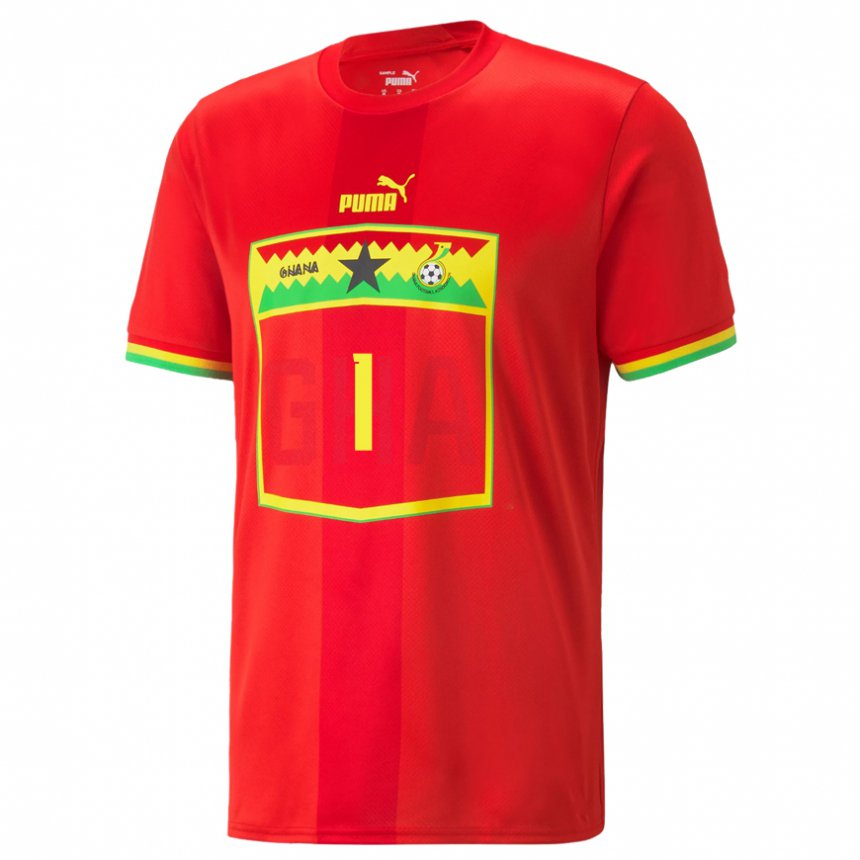 Niño Camiseta Ghana Richard Ofori #1 Rojo 2ª Equipación 22-24 La Camisa Chile