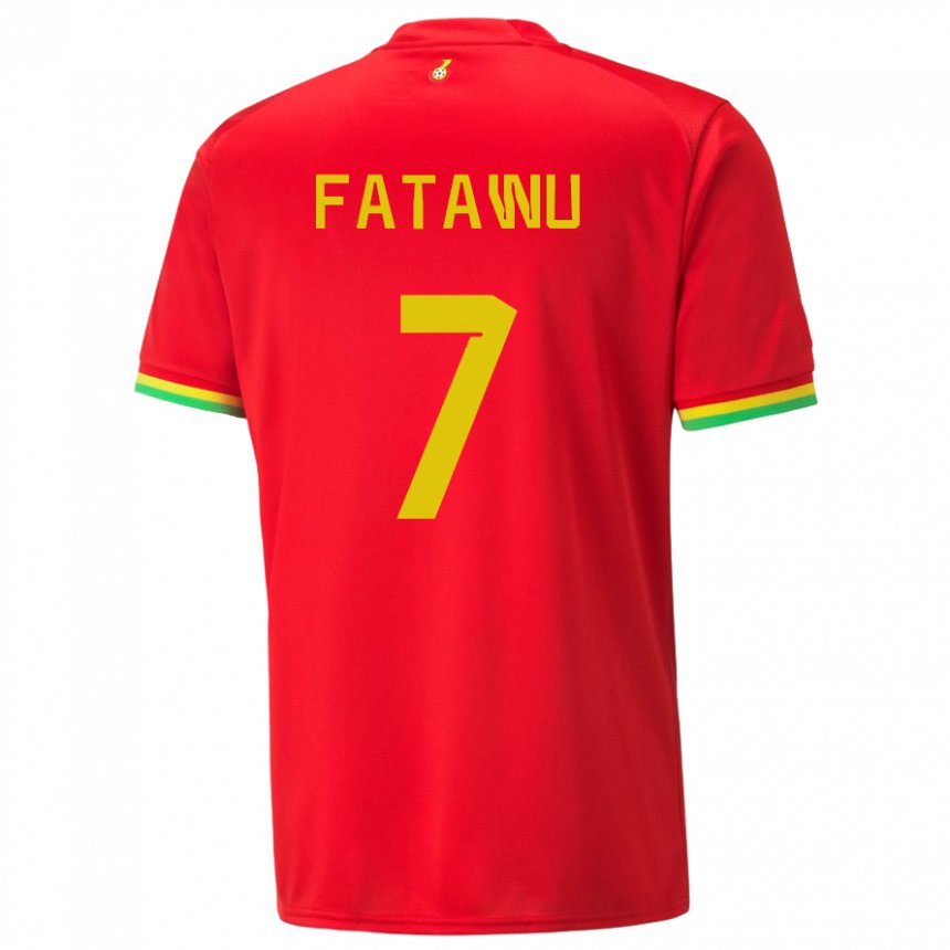 Niño Camiseta Ghana Issahaku Fatawu #7 Rojo 2ª Equipación 22-24 La Camisa Chile