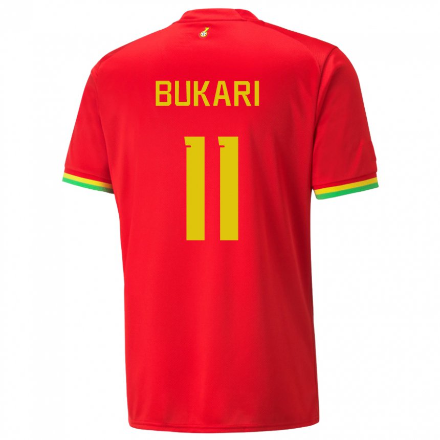 Niño Camiseta Ghana Osman Bukari #11 Rojo 2ª Equipación 22-24 La Camisa Chile